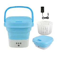 GENERICO - Mini Lavadora Portátil con Centrifugado Celeste