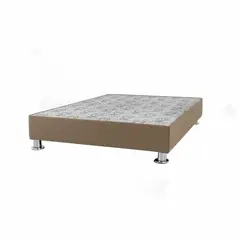 GENERICO - Box Tarima reforzado y acolchado - 2plz - Beige oscuro