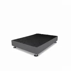 GENERICO - Box Tarima reforzado y acolchado - 2plz - Gris Oscuro