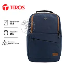 TEROS - Mochila Azul TE-ACS9022BL para Laptop 156 Poliéster