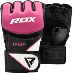 RDX - Guantes de MMA y Grappling F12 Rosado - L