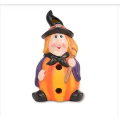 GENERICO - Decoracion de bruja de porcelana con luz led