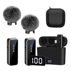 OEM - Micrófonos Dual K70 Pro Tipo C con peluches, base de carga y estuche