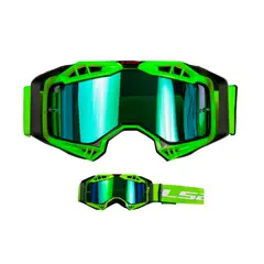 LS2 - LENTE CROSS MOTO NEGRO VERDE