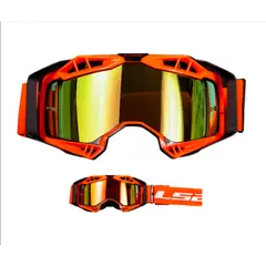 LS2 - LENTE CROSS MOTO NEGRO NARANJA
