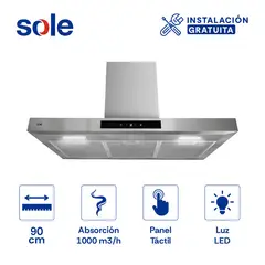 SOLE - Campana Extractora Decorativa Onyx-T 90Cm