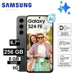 SAMSUNG - Celular Galaxy S24 FE 256GB 8GB - NEGRO