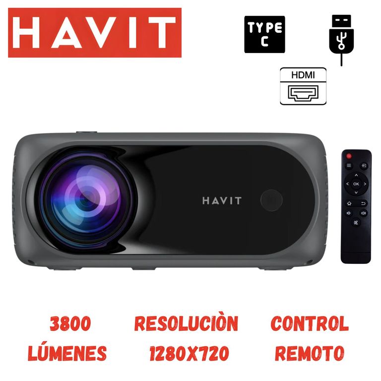Proyector compacto PJ221 1280 x 720 píxeles, 3800 Lumens – Negro