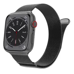 GENERICO - Correa Metal Tejido Imantado para Apple Watch 41mm - NEGRO