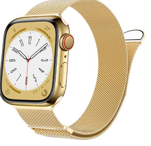 Correa Metal Tejido Imantado para Apple Watch 44mm - DORADO