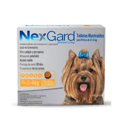 NEXGARD - Antipulgas para perros 2-4 kg x3 tableta