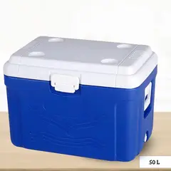 ICHIMATSU - Cooler rectangular Azul con Dos Asa Lateral 50 Litros