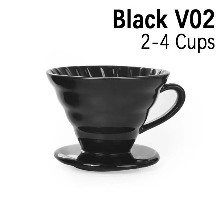 Dripper V60 de Cerámica 2 -4 Tazas NEGRO