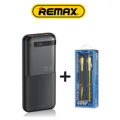 REMAX - POWER BANK 20000mAh PD20W+QC225W RPP-72 + CABLE DE ZING ALLOY USB-C 66W