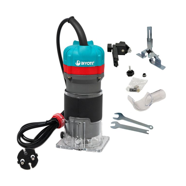 MINI FRESADORA+ ACCS BIYOTI 6MM CARPINTERIA TURQUESA BYT-WT3