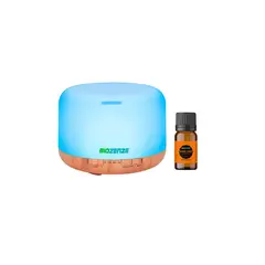 GENERICO - Aromatizador Difusor De Aromas 7 Colores - 818 Claro + Aceite Esencial De Naranja Biozenze