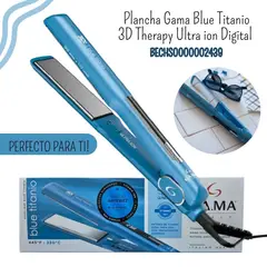 GAMA - Plancha Alisadora Blue Titanio 3D Therapy Ultra ion - Digital