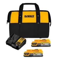 DEWALT - Kit 2 Baterías 1.7 Ah 20V Max POWERSTACK +Cargador DCBP034E2-B2