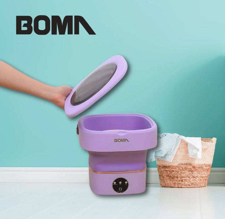 Mini Lavadora Plegable Portátil BOMA - lila Bajo Consumo de Energía