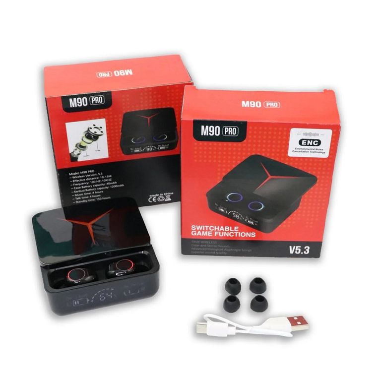 Audifono Bluetooth TWS M90 Negro