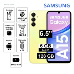 SAMSUNG - Celular Galaxy A15 128GB 6GB - AMARILLO