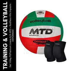 GENERICO - Set Vóley PUPremium RV MTD + Rodillera Acolchonada DEPORMAX