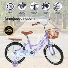 VELOX - Bicicleta Campera Aro 16 «COQUETTE» Morado