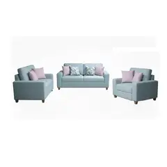 GENERICO - SOFÁ 321 CUERPOS SERENITY - AZUL VERDOSO
