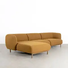 GENERICO - SOFÁ SECCIONAL CURV - MOSTAZA