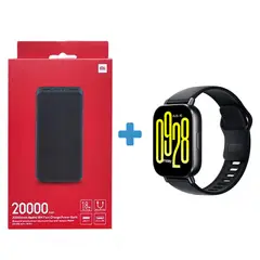 XIAOMI - Smartwatch Redmi Watch 5 Active Black + Power Bank 20000 mAh 18W