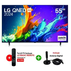 LG - Televisor Qned 4K 55 Smart TV con Thinq AI 55QNED80TSA