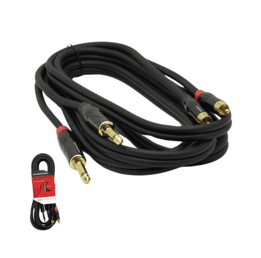 Cable 2 Plug RCA a 2 Plug Mono 6,3 mm 3metros LN-C03-3M L&N-ACOUSTICS