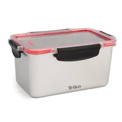 TRIKO - TAPER CONTENEDOR ACERO PARA MICROONDAS MICROSAFE 2100ML HERMETICO CON TAPA LOCK
