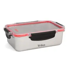 TRIKO - TAPER CONTENEDOR ACERO PARA MICROONDAS MICROSAFE 1250ML HERMETICO CON TAPA LOCK