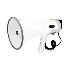 BATBLACK - Megáfono Recargable 250W con Sistema de Grabación Sirena Bloth y USB