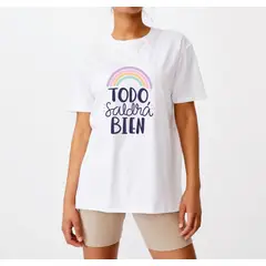 GENERICO - Polo Mujer todo saldrá bien - Blanco