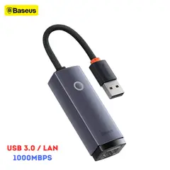 BASEUS - Adaptador Lite USB-A a RJ45 1000 Mbps LAN