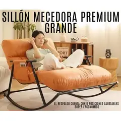 GENERICO - SILLÓN SILLA MECEDORA SOFÁ RECLINABLE TERRAZA JARDIN PREMIUM