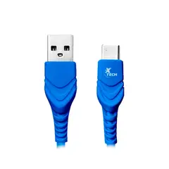 XTECH - Cable Xtechcon conector tipo usb 20 a macho color azul pn XTG-238