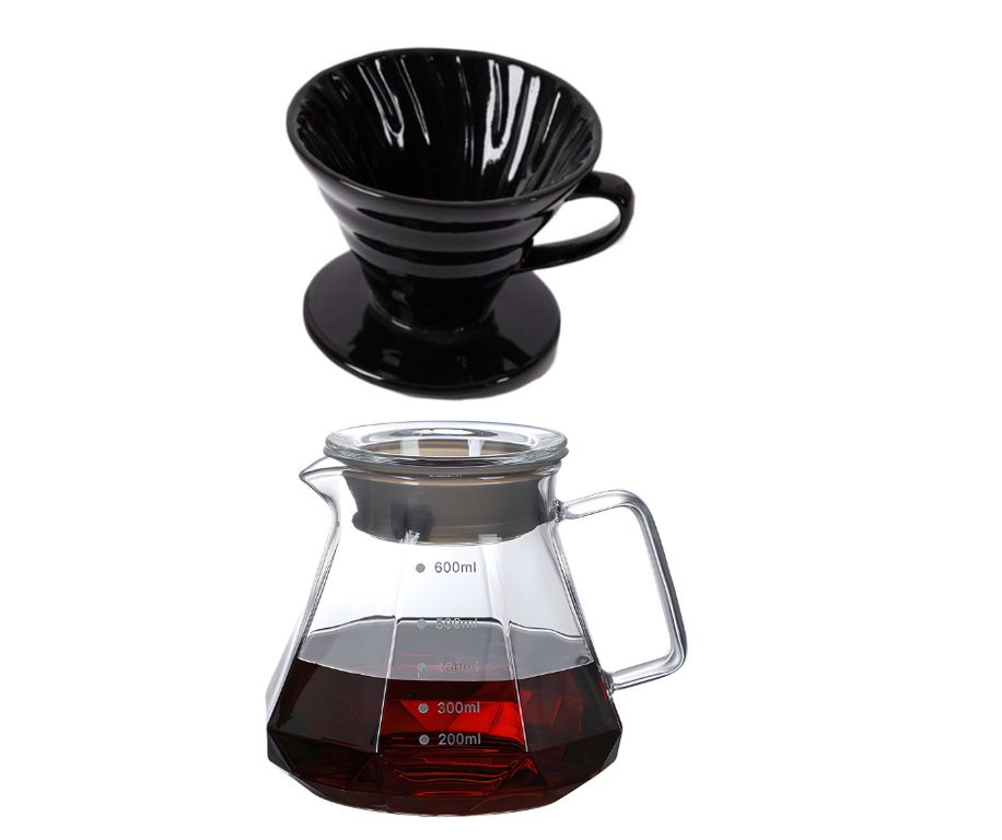 Kit dripper cerámico + jarra de café GRATIS filtro de papel
