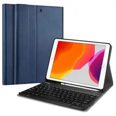 PUREPOWER - Funda con teclado de español para Galaxy Tab S6lite -Azul