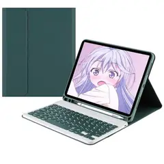 PUREPOWER - Funda con teclado de español para Galaxy Tab S6lite -verde