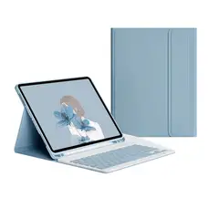 PUREPOWER - Funda con teclado de español para iPad iPad 10.9 10ª y iPad A16-Azul