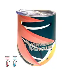 KING PENGUIN - Vaso Térmico Flying Acero Inox. 355ml Tapa Antiderrame