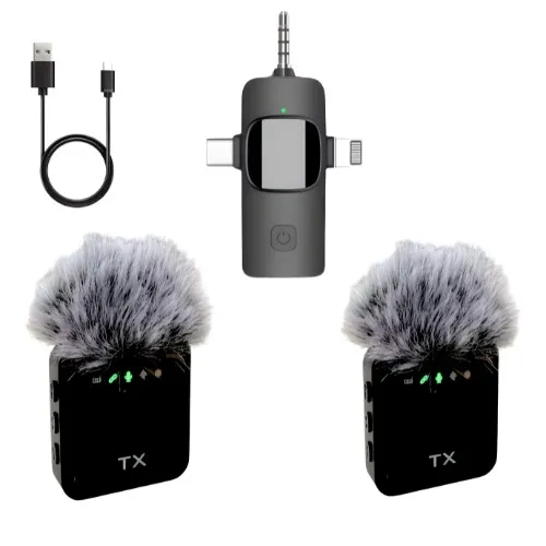 Micrófonos Inalámbricos F11-2 Negro 2 Microfonos