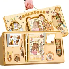 GENERICO - Set Capibara 81 Piezas Papelería Libreta Lapicero Stickers