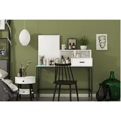 R&R MUEBLES - Tocador Moderno Estilo Industrial Domenico Blanco