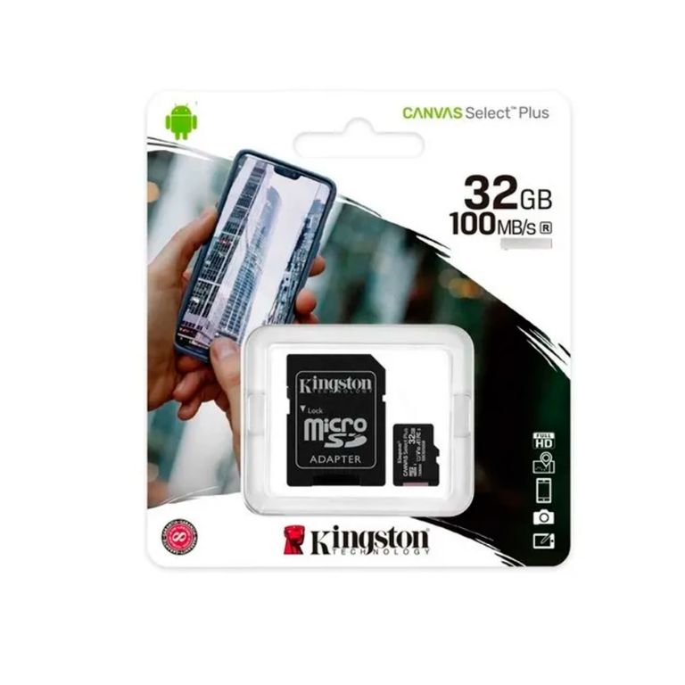 Memoria MicroSD Kingston 32 Gb Negro