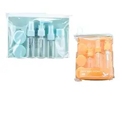 GENERICO - PACK Set de botellas para viaje con neceser