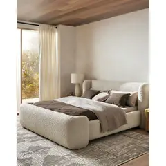 GENERICO - CAMA MODERNA SOFTLINE ARENA 2 PLAZAS BOX TARIMA Y CABECERA